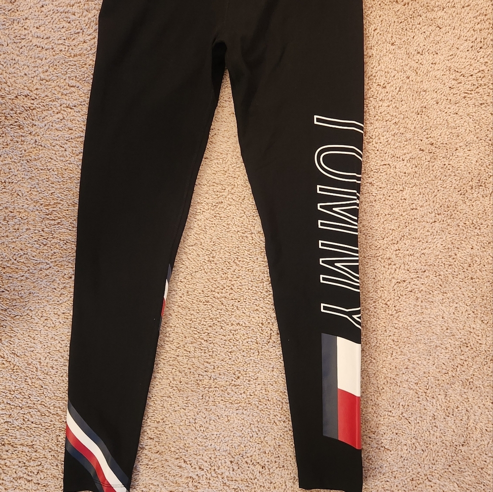 Tommy Hilfiger Jersery Black Leggings High Rise Size Small - Picture 4 of 9